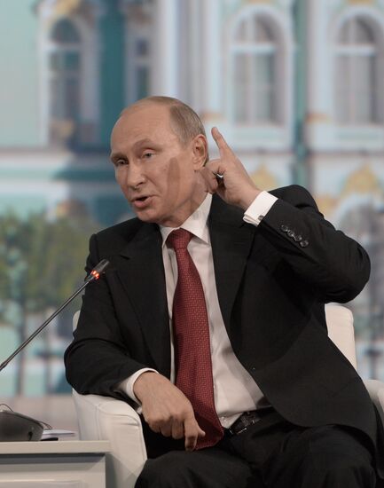 Vladimir Putin attends St. Petersburg International Economic Forum