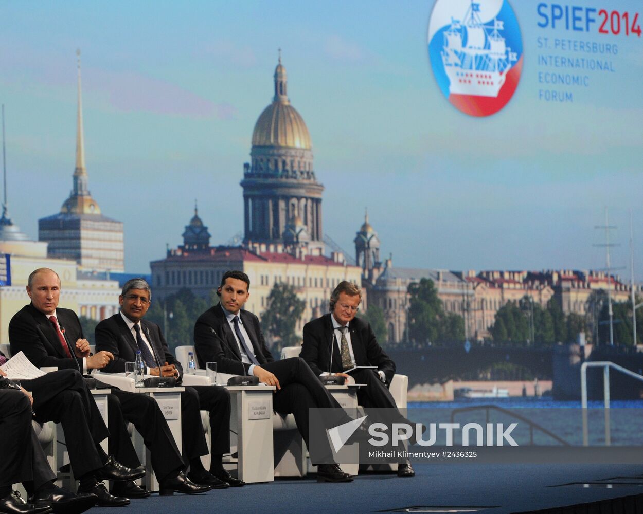 Vladimir Putin attends St. Petersburg International Economic Forum