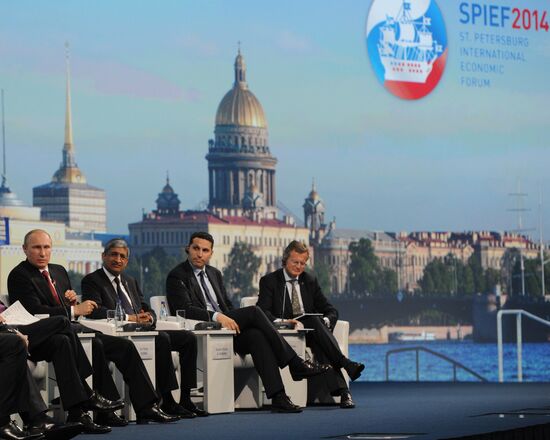 Vladimir Putin attends St. Petersburg International Economic Forum