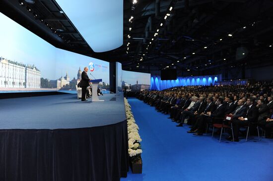 Vladimir Putin attends St. Petersburg International Economic Forum