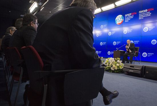 Vladimir Putin attends St. Petersburg International Economic Forum