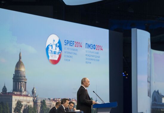 Vladimir Putin attends St. Petersburg International Economic Forum