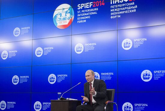 Vladimir Putin attends St. Petersburg International Economic Forum
