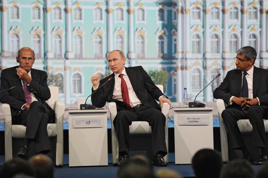 Vladimir Putin attends St. Petersburg International Economic Forum