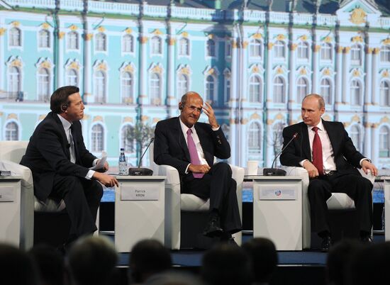 Vladimir Putin attends St. Petersburg International Economic Forum