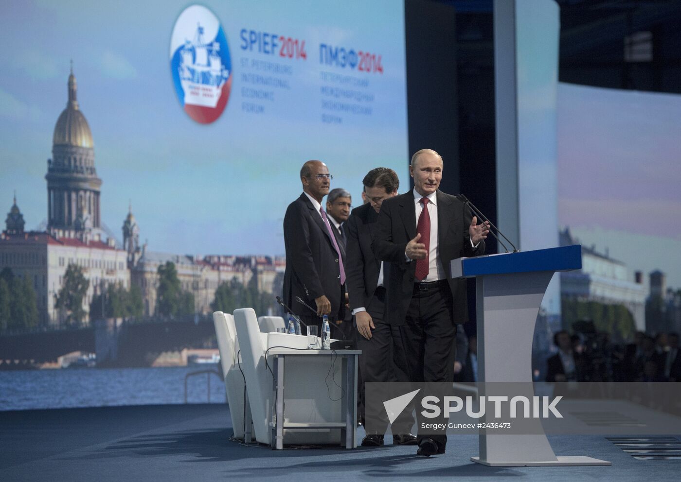 Vladimir Putin attends St. Petersburg International Economic Forum