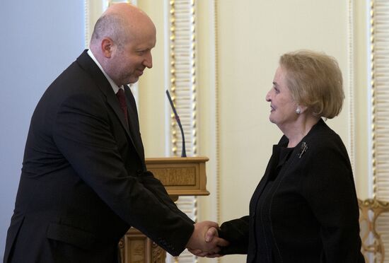 Oleksandr Turchinov meets with Madeleine Albright