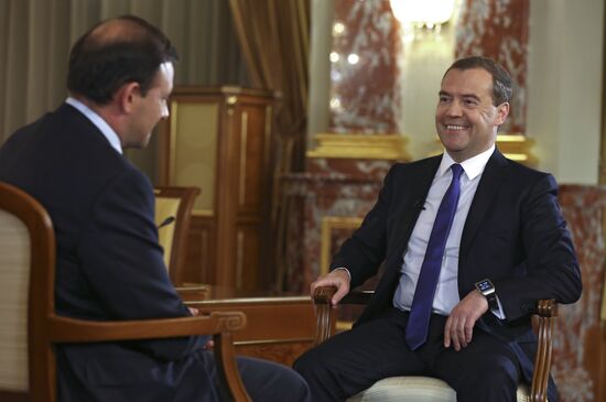 Dmitry Medvedev gives interview to Rossiya TV channel