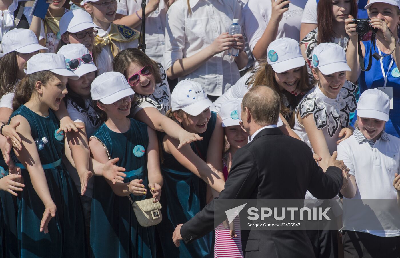 Vladimir Putin attends concert at St. Isaac's in St. Petersburg