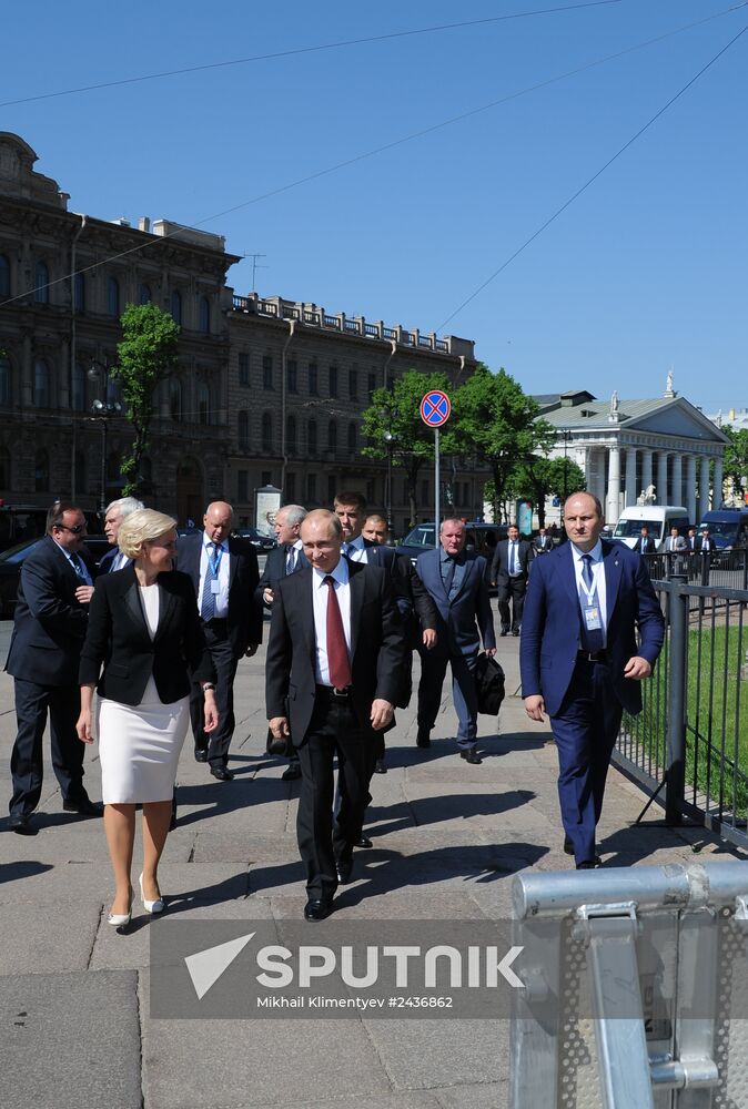 Vladimir Putin attends concert at St. Isaac's in St. Petersburg