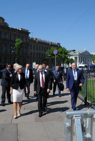 Vladimir Putin attends concert at St. Isaac's in St. Petersburg