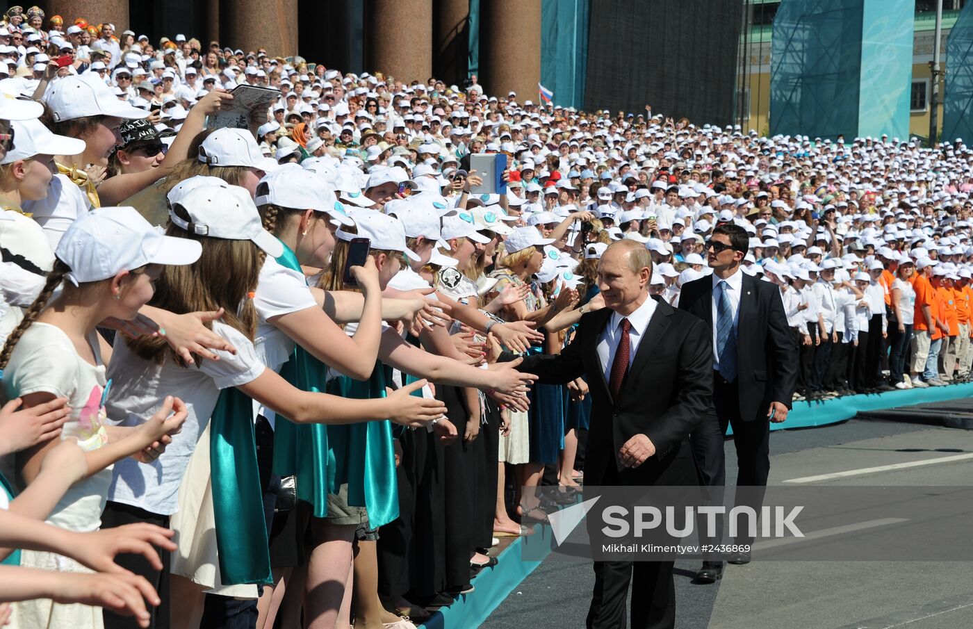 Vladimir Putin attends concert at St. Isaac's in St. Petersburg