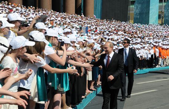 Vladimir Putin attends concert at St. Isaac's in St. Petersburg