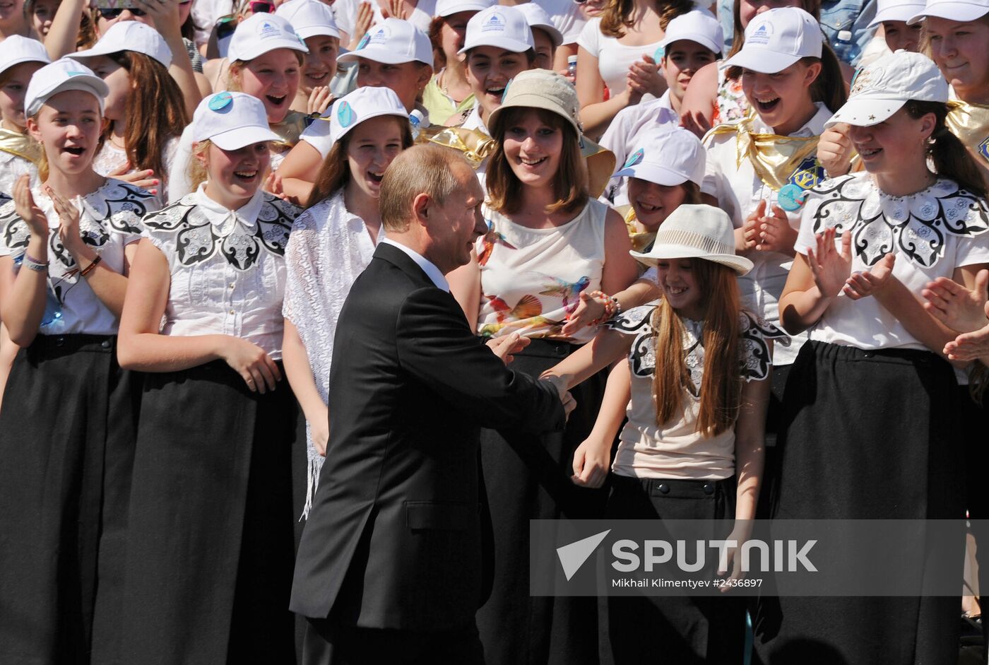 Vladimir Putin attends concert at St. Isaac's in St. Petersburg