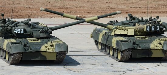 Display of tank biathlon disciplines as part of 3rd conference on international security