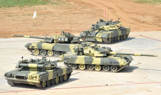 Display of tank biathlon disciplines as part of 3rd conference on international security