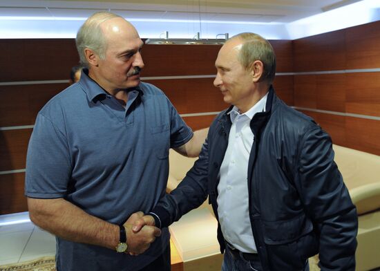 Vladimir Putin attends 2014 Men's World Ice Hockey Championships final match
