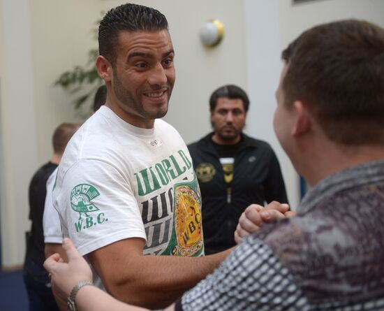 Boxing. News conference by Alexander Povetkin and Manuel Charr