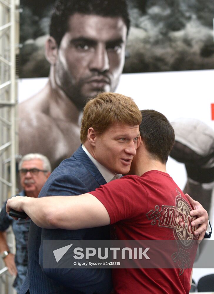 Boxing. News conference by Alexander Povetkin and Manuel Charr