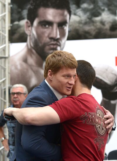 Boxing. News conference by Alexander Povetkin and Manuel Charr