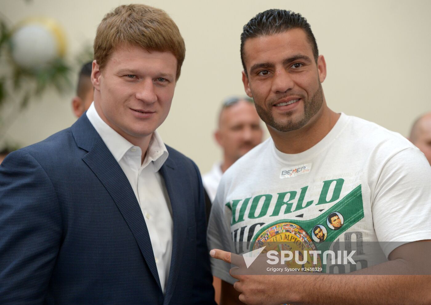 Boxing. News conference by Alexander Povetkin and Manuel Charr