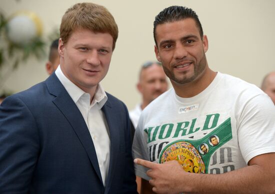 Boxing. News conference by Alexander Povetkin and Manuel Charr