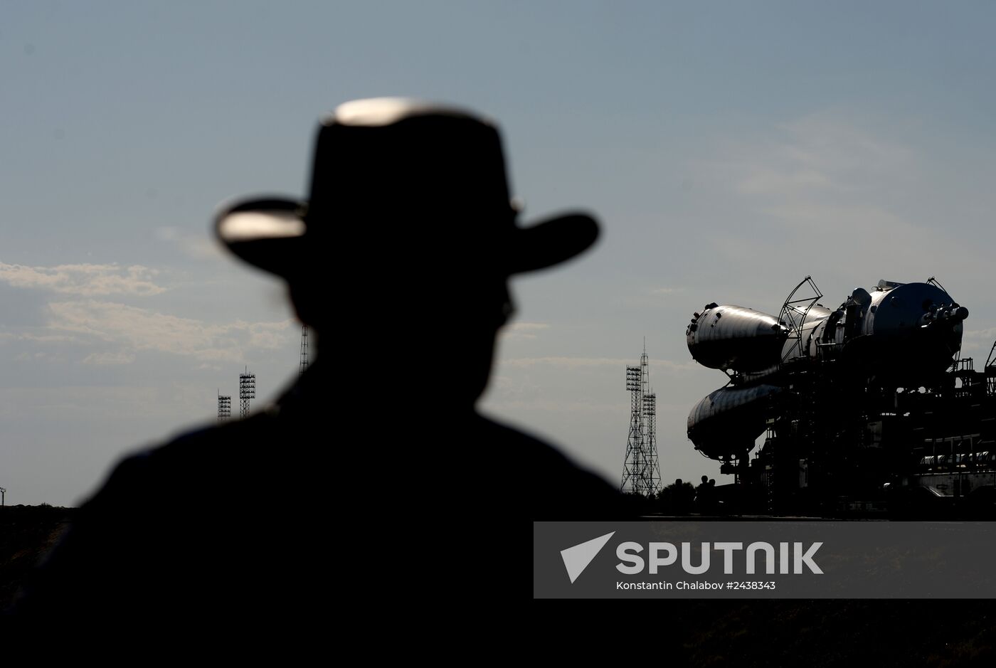 Soyuz-FG rocket with Soyuz TMA-13M atop at Baikonur space center