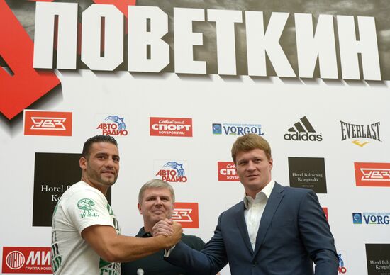 Boxing. News conference by Alexander Povetkin and Manuel Charr