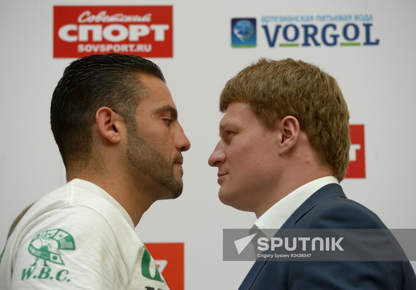 Boxing. News conference by Alexander Povetkin and Manuel Charr