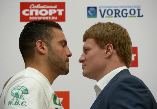 Boxing. News conference by Alexander Povetkin and Manuel Charr