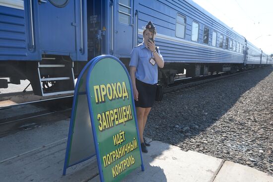 Daily routine of the frontier post on Russia-Kazakhstan border