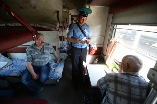 Daily routine of the frontier post on Russia-Kazakhstan border