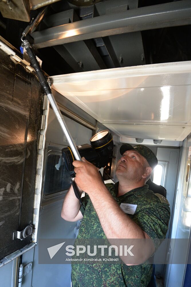Daily routine of the frontier post on Russia-Kazakhstan border