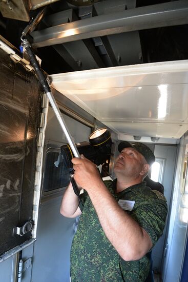 Daily routine of the frontier post on Russia-Kazakhstan border