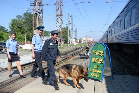 Daily routine of the frontier post on Russia-Kazakhstan border