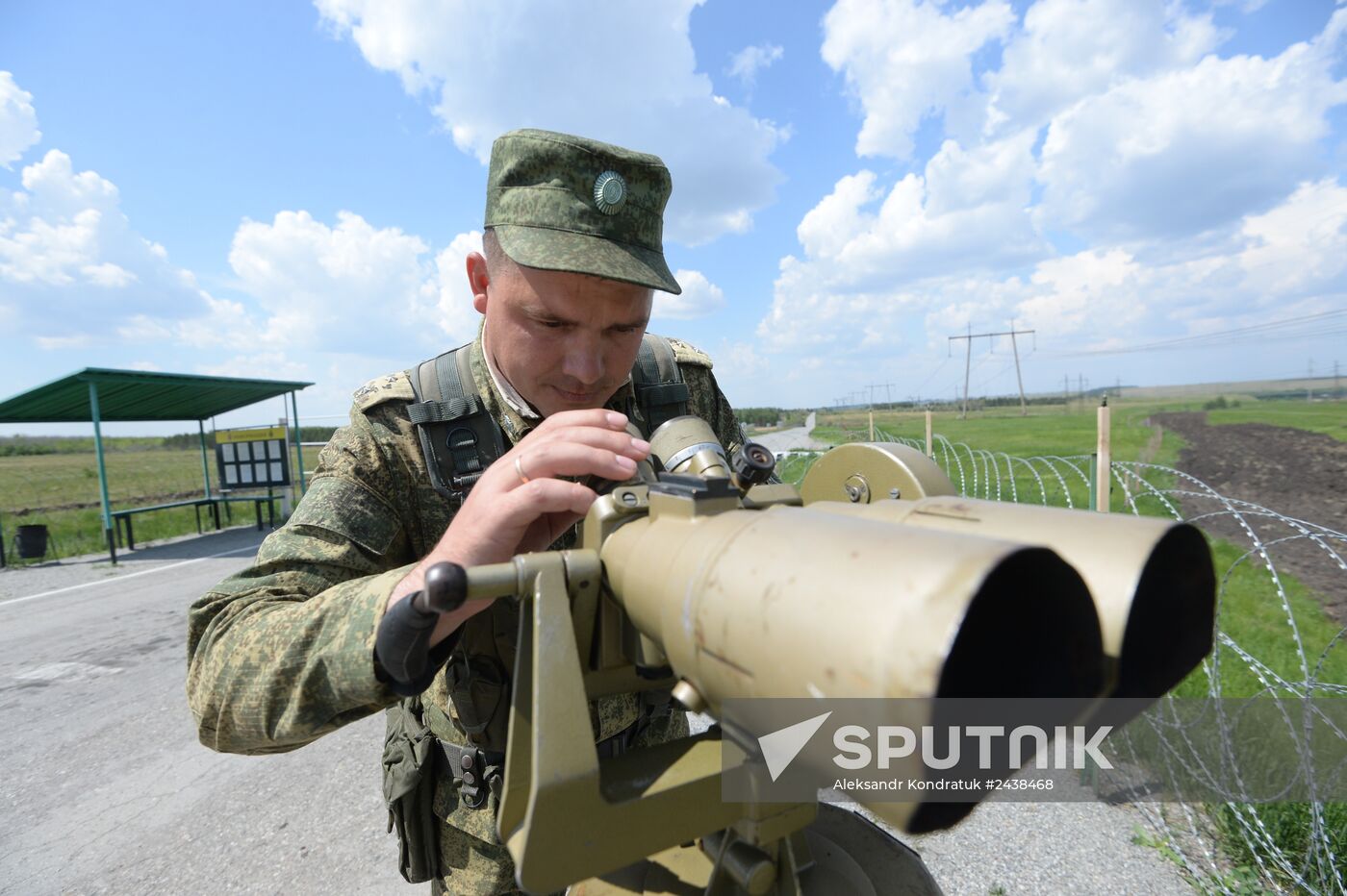 Daily routine of the frontier post on Russia-Kazakhstan border