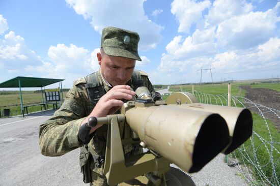 Daily routine of the frontier post on Russia-Kazakhstan border