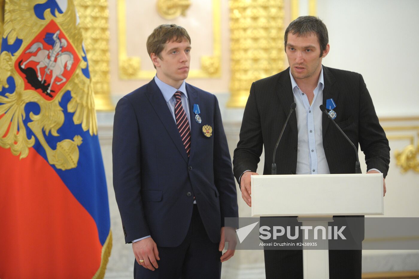 Kremlin award ceremony on Russian ice hockey team's win