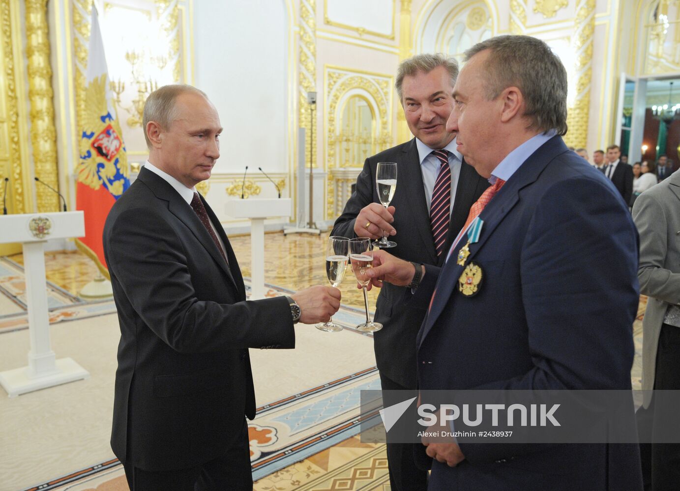 Kremlin award ceremony on Russian ice hockey team's win