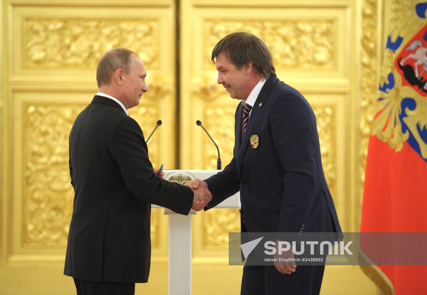 Kremlin award ceremony on Russian ice hockey team's win