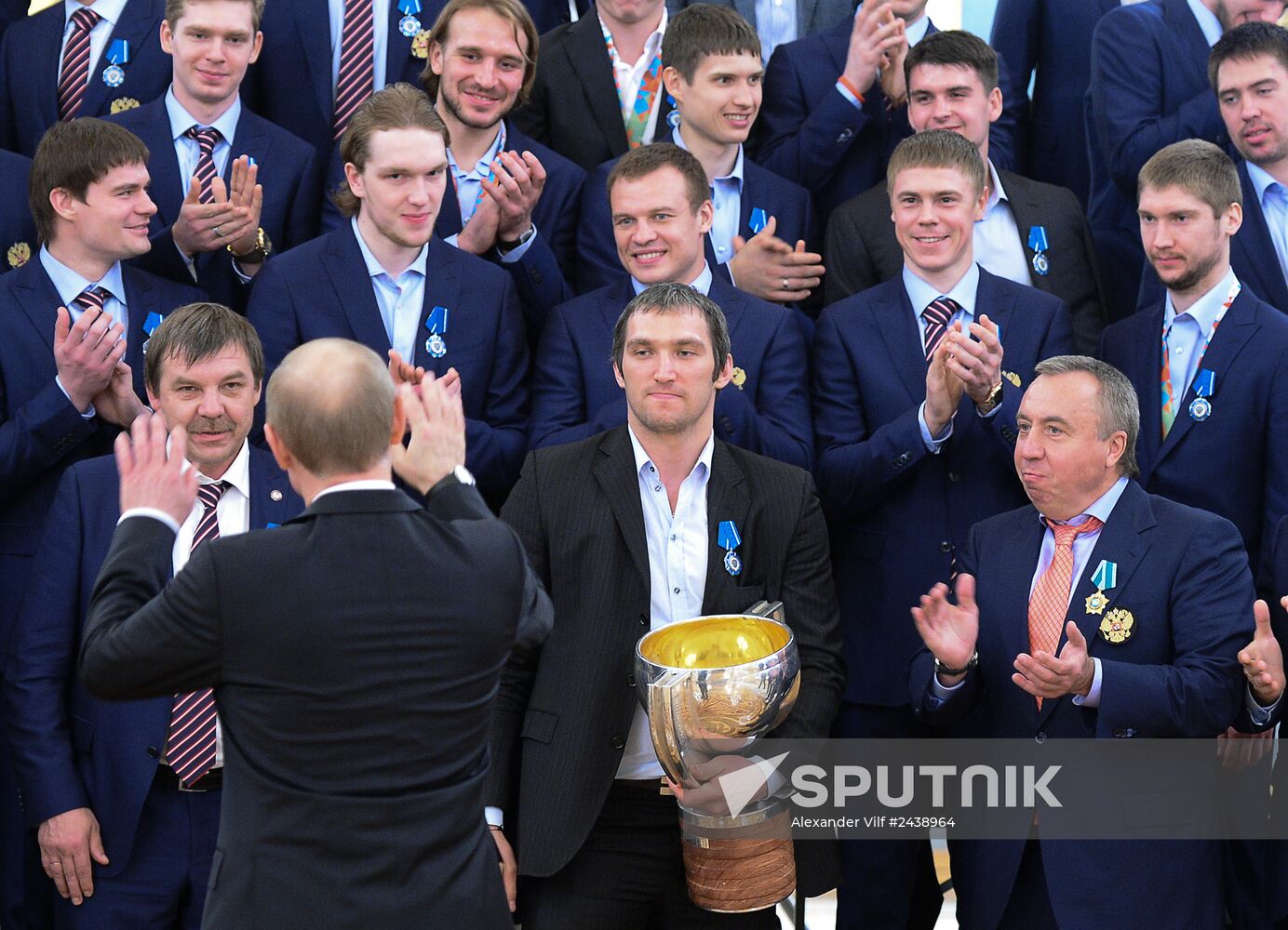 Kremlin award ceremony on Russian ice hockey team's win