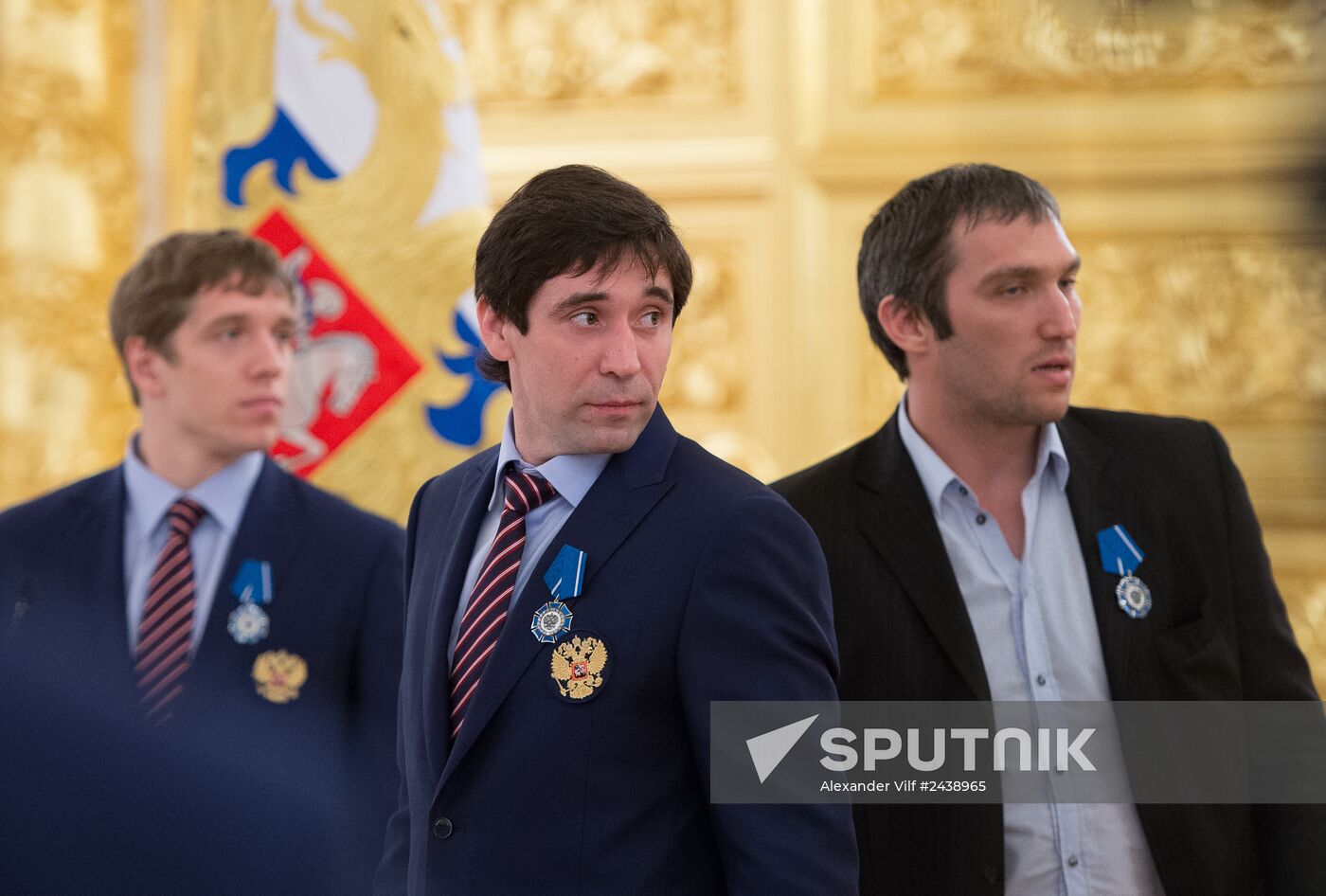 Kremlin award ceremony on Russian ice hockey team's win