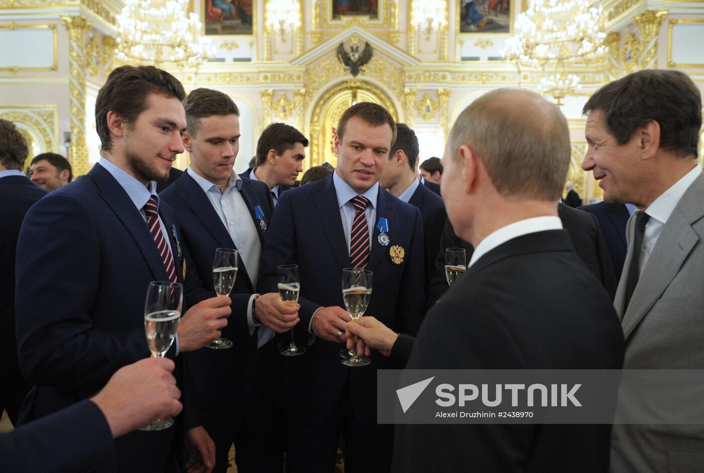Kremlin award ceremony on Russian ice hockey team's win