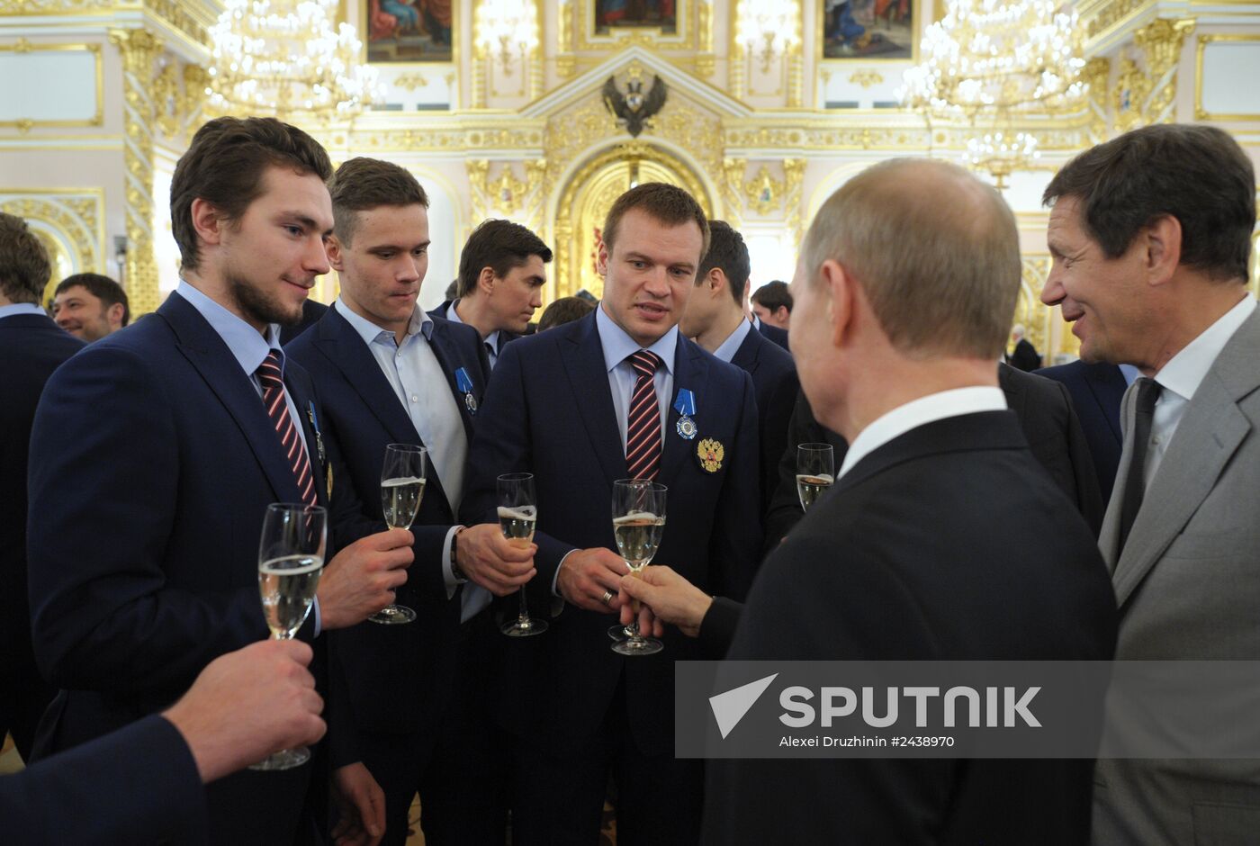 Kremlin award ceremony on Russian ice hockey team's win
