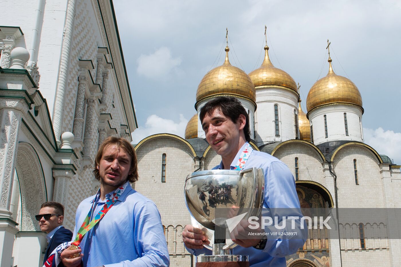 Kremlin award ceremony on Russian ice hockey team's win