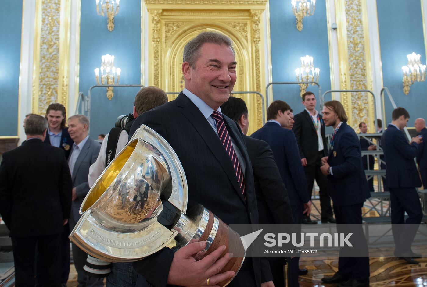 Kremlin award ceremony on Russian ice hockey team's win