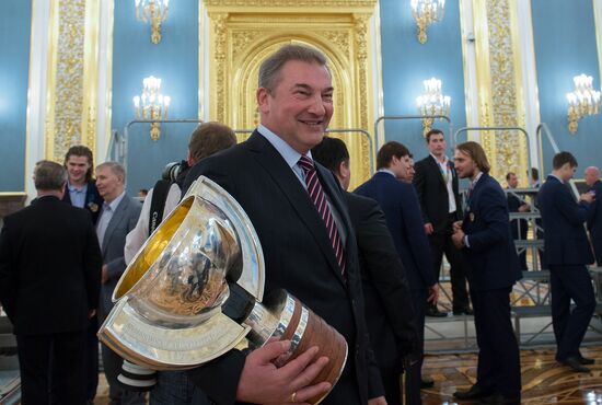 Kremlin award ceremony on Russian ice hockey team's win