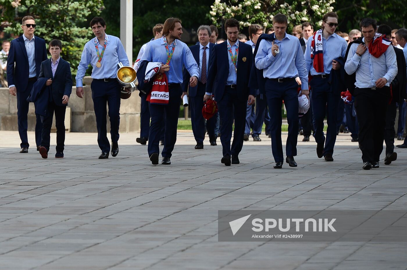 Kremlin award ceremony on Russian ice hockey team's win