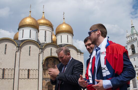 Kremlin award ceremony on Russian ice hockey team's win