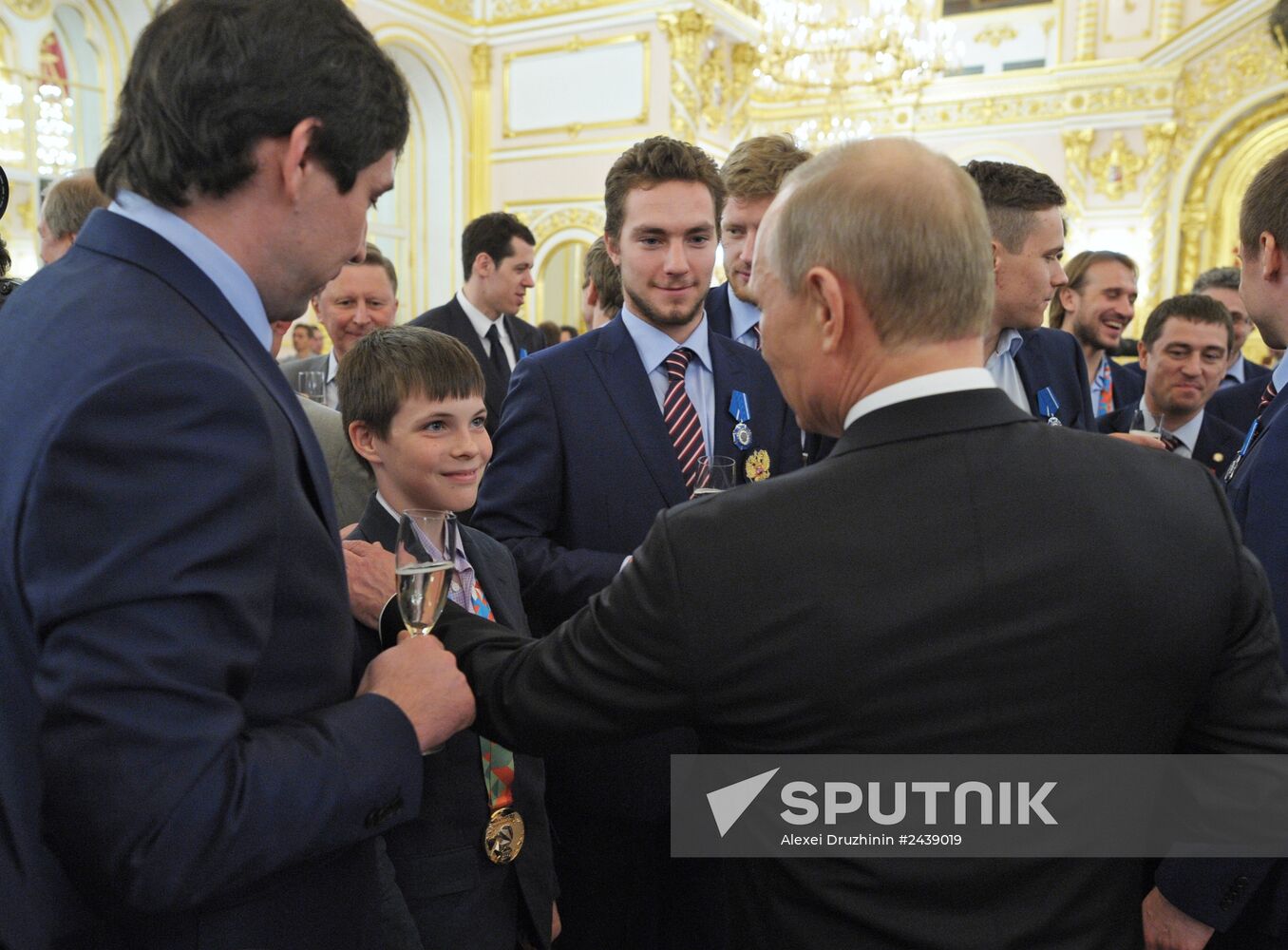 Kremlin award ceremony on Russian ice hockey team's win